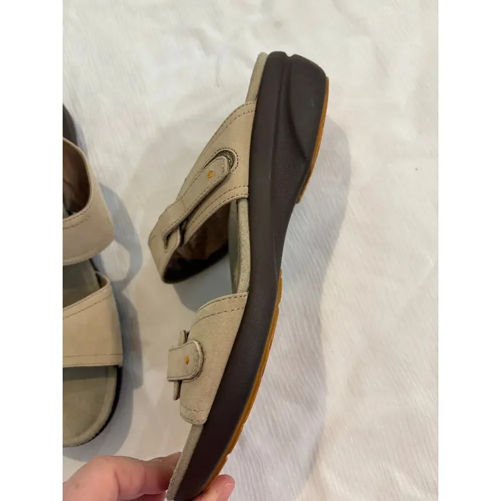 Dansko Isabel Tan Leather Adjustable ortho comfort Slide Sandals Womens 39 8.5-9 - Picture 7 of 12
